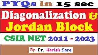 Diagonalizable and Jordan Canonical Form |  CSIR NET 2011 to 2023