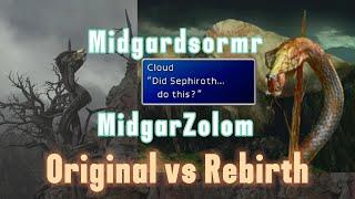 Final Fantasy 7 Rebirth vs Original Midgar Zolom a.k.a Midgardsormr