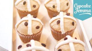 Recipe for Hot Cross Bun Cupcakes | Cupcake Jemma