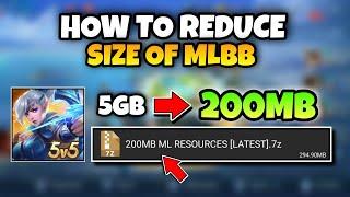 ML Lite 200 MB Only! | How To REDUCE The Resources of Mobile Legends in Latest Patch