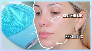 Facial Cleansing for CLEAR SKIN + ANTI AGE massage! Foreo Luna 3 Review