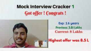 Mock Interview Cracker - 1 |  ! Got Offer ! Congrats | NATASA Tech