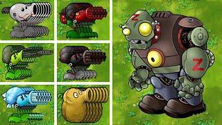 PVZ 1 Fusion Challenge - 1 All Fusion Peashooters Vs 1 Robot Gargantuar + EXTRA - Who Will Win?