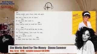   She Works Hard For The Money - Donna Summer Drums Backing Track with chords and lyrics