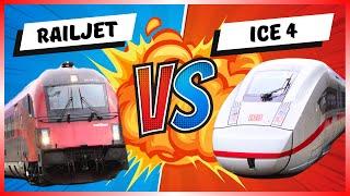 Railjet vs. ICE 4 - Vergleich von Hochgeschwindigkeitszügen
