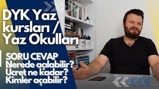 DYK YAZ KURSLARI VE YAZ OKULU; Soru Cevap. Memlekette Açabilir miyim? Hangi Dersten Hangi Sınıflara?