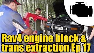 Toyota Rav4 engine & transmission extraction Ep 17 #1131