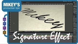 Create a signature in After Effects,  with realistic ink bleed