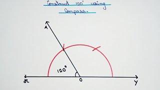 how to construct 120 degree using compass.#master maths#.. construction.