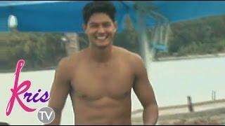 Daniel Matsunaga goes shirtless in front of Kris Aquino