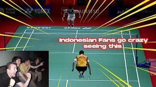 Why Indonesian Badminton Fans are best? Crazy show-buzz by Chou TC vs Loh KY |Funny Badminton Moment