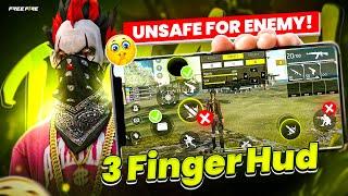 the Perfect 3-Finger HUD for Free Fire” | 3 Finger HUD Free Fire | 3 FInger Setting 