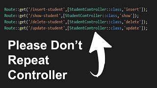 How To Use Group Controller In Laravel 8 | Please Don't Repeat Controller In Laravel