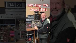 70s Vintage DIY Stereo Amp TESLA Parts Sound Test - Homemade Amplifier