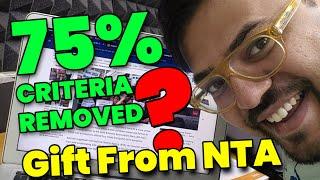 ️NTA gift to JEE ️: 75% Criteria Removal Request - Truth or Lie 
