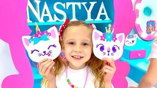 Настя и ее новая DIY комната в стиле Like Nastya.