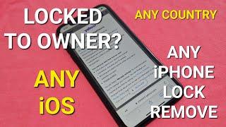 iCloud Unlock Locked To Owner iPhone IOS 1000% Success Method️