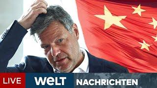 PECH IN PEKING: Kalte Schulter - Chinesen sagen Habecks Termine knallhart ab! | WELT Livestream