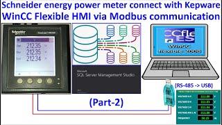 Energy power meter connect data with WinCC Flexible 2008 SP5 logged data to SQL server database