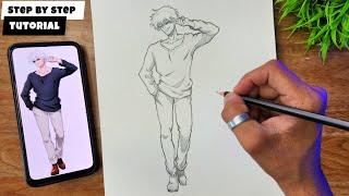 How To Draw Satoru Gojo Full Body Drawing Step By Step Tutorial @AjArts03