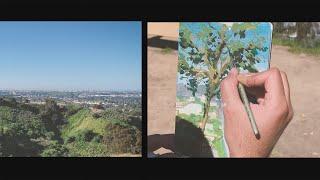 What we did at Baldwin Hills  - GOUACHE PAINTING