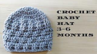 How To Crochet Easy Baby Hat In Size 3-6 Months / Step-By-Step Tutorial