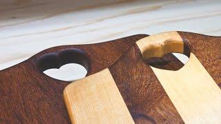 Simple Cutting Boards from Birch and Dark Hardwood