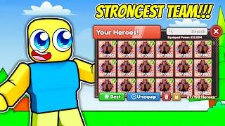 I Got A Full Team of *STRONGEST* Heroes in Anime Race Clicker!