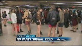 WEBCAST: NYC Celebrates No Pants Subway Ride