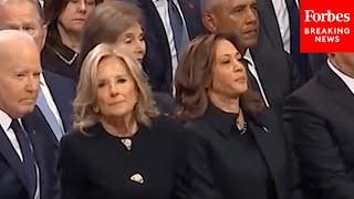 WATCH: Jill Biden Takes Her Seat Next To Kamala Harris At Jimmy Carter Funeral