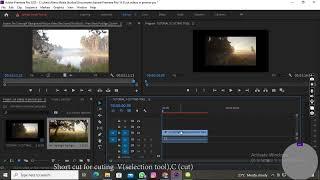 HOW TO  USE  THE  CUTTING  TOOL IN ADOBE PREMIERE PRO CC 2020