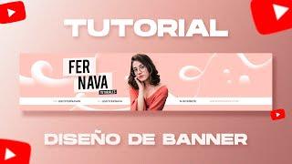 Cómo diseñar banner para Youtube + Plantilla GRATIS  Tutorial Photoshop CC 2024 Fácil y Rápido