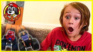 LONGEST Downhill Race - BEDROOM to BASEMENT  Monster Jam & AVENGERS Hot Wheels Monster Truck Toys