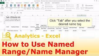 Excel for HR: Use Named Range to Build Formula Efficiently