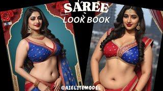 [4K] AI Elite Indian Lookbook Models video #saree #beauty #stunninglook #viral @aielitemodel