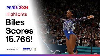 Team USA's Simone Biles NAILS the double Yurchenko Pike  | #Paris2024 #Olympics