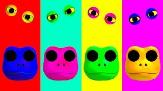 Wrong eyes Blue Patila and Pink Patila and Green Patila and Yellow Funny Puzzle Wrong