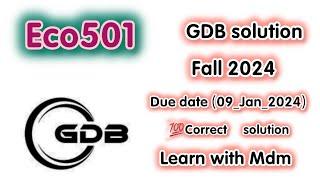 Eco501 GDB solution fall 2024 final term | Eco501 GDB solution | Eco501 GDB |