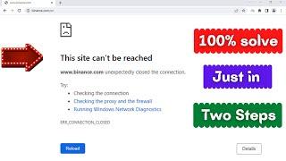 How to Fix This Site Can't be Reached Error in Google Chrome | Binance Site Can't Be Reached Problem