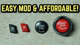 BMW RED START/STOP & "M" BUTTON INSTALL (EASY)