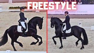 'Battle of the dressage stallions' A freestyle to music by KFPS studbook stallions | Friesian Horses