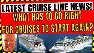LATEST CRUISE LINE NEWS!  WHAT HAS TO GO RIGHT FOR CRUISE LINES TO START SAILINGS AGAIN?