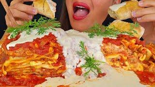 THICK DELICIOUS LASAGNA!  ASMR MUKBANG BIG BITES OMAD ITALIAN FOOD NO TALKING