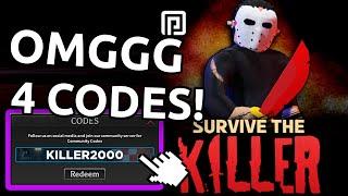 Survive the Killer (MAY) CODES *UPDATE!* ALL NEW ROBLOX Survive the Killer CODES!