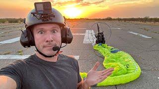 Paramotor ENGINE OUT Over Army Heliport!
