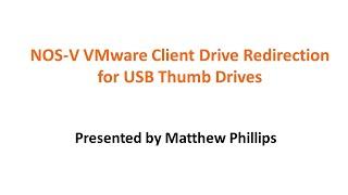 10ZiG NOS-V VMware Client Drive Redirection for USB Thumb Drives