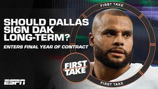 Should Cowboys commit to Dak Prescott long-term? Stephen A. & Louis Riddick DISAGREE  | First Take
