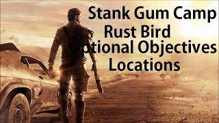 Mad Max - Collectibles Locations - Stank Gum Camp Rust Bird Optional Objectives