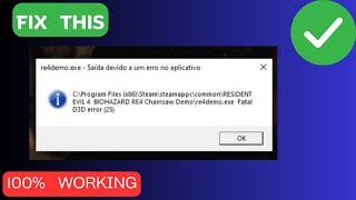 How to Fix Fatal D3D Error in Resident Evil 4