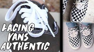 How To Lace Vans Authentic